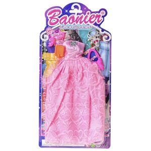 MIKRO -  Šaty pre bábiku s doplnkami 47259 - Šaty