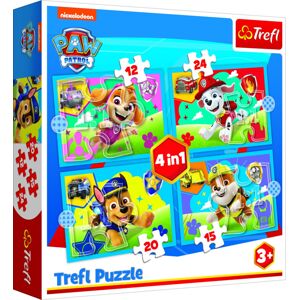 Trefl Trefl Puzzle 4v1 - Šteniatka v behu / Viacom PAW Patrol 34628