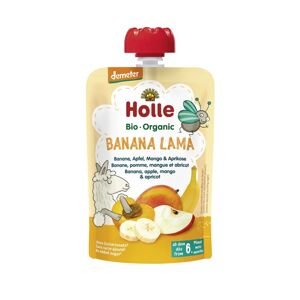 HOLLE Banana Lama Bio ovocné pyré banán, jablko, mango, marhuľa, 100 g (6 m+) 150604