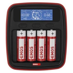 Emos profi BCN-42D + 4ks 2700 (AA) N9341 - inteligentná nabíjačka batérií + batérie