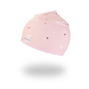 LITTLE ANGEL Čiapka podšitá BIO Outlast® 1 | 36-38 cm sv.ružová hviezdičky/ružová baby 900d601126t02