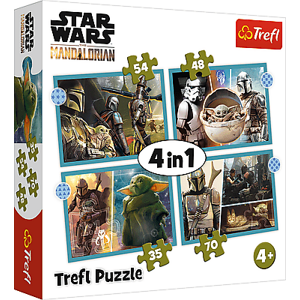 Trefl Trefl Puzzle 4v1 - Mandalorian 34397