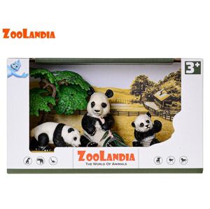 MIKRO -  Zoolandia panda s mláďatami a doplnkami 51052 - Zvieratká