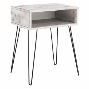 HONEJ BI-VI/CI 0000275067 - Príručný/nočný stolík 45x35x58 cm, biela vintage/čierna