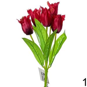 Kytica tulipán BORDOVÁ 31cm 207689BOR - Umelé kvety