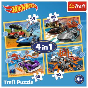 Trefl Trefl Puzzle 4v1 - Vozidlá Hot Wheels / Mattel Hot Wheels 34627