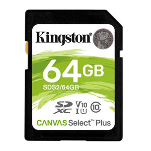 Kingston Canvas Select Plus SDXC 64GB class 10 UHS-I (r100MB,w10MB) - Pamäťová karta SD