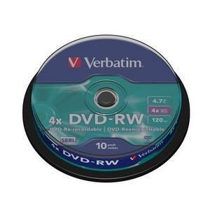 Verbatim DVD-RW 10ks, 4.7GB 4x 43552
