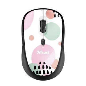 Trust Yvi pink circles - Wireless optická myš
