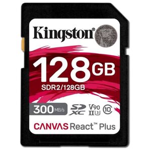 Kingston Canvas React Plus SDXC 128GB UHS-II U3 V90 Class 10 (r300MB,w260MB) SDR2/128GB - Pamäťová karta SD