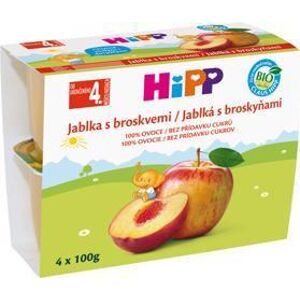 HiPP BIO jablká s broskyňami (4x 100 g) 5805-02