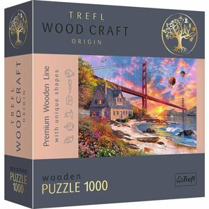 Trefl Trefl Drevené puzzle 1000 - Západ slnka nad mostom Golden Gate 20164