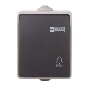 Emos Ovládač tlačidlový 1/0 IP54 - ovládač