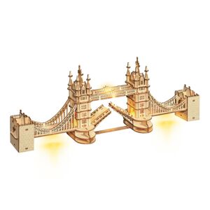 RoboTime drevené 3D puzzle most Tower Bridge svietiaci TG412 - 3D skladačka