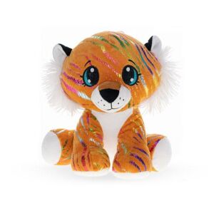 MIKRO -  Tiger Star Sparkle plyšový oranžový 16cm sediaci 93972 - Plysová hracka