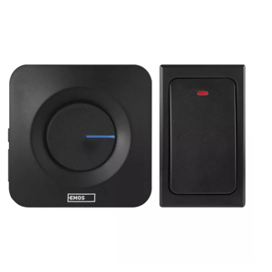 Emos P5729B čierny - Domový bezdrôtový zvonček