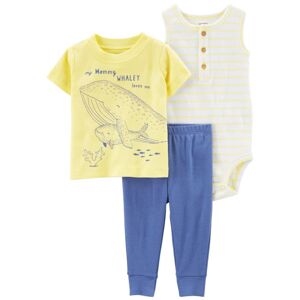 CARTER'S Set 3dielny tričko kr. rukáv, tepláky, body bez rukávov Yellow Ocean chlapec LBB 6m 1N035910_6M