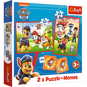 Trefl Trefl Puzzle 2v1 + pexeso - Psí tím v akcii / Viacom PAW Patrol 93337
