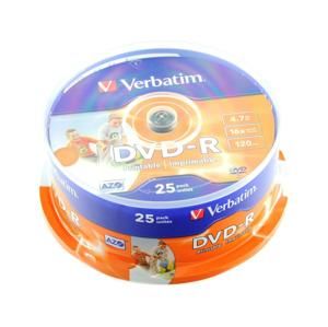 Verbatim DVD-R 25ks, 4.7GB 16x 43522