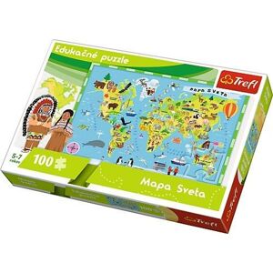 Trefl Trefl Edukačné Puzzle Mapa sveta 100