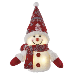 Emos LED vianočný snehuliak svietiaci, 25cm, 3xAAA, vnútorná, teplá biela DCFW04 - Vianočná dekorácia