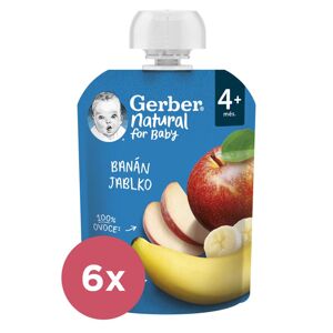 6x GERBER Natural kapsička banán a jablko 90 g VP-F173023