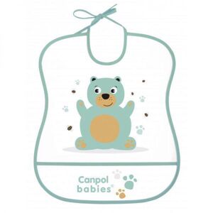 CANPOL BABIES Podbradník plastový mäkký Cute Animals macko 2-919b