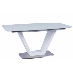 PERAK BI - jedálenský stôl 160-220x90x76 cm, biela extra vysoký lesk