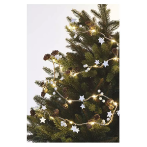 Emos LED vianočná girlanda – šišky 1.7m 2xAA, vnútorná, teplá biela DCGW04 - Vianočná dekorácia