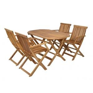 Hecht BASIC SET4 - Záhradný nábytok, set 4 stoličiek a stola