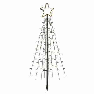 Emos LED vianočný strom kovový, 180 cm, vonkajší aj vnútorný, teplá biela, časovač - Vianočná dekorácia
