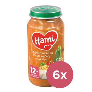 6x HAMI Príkrm mäsovo-zeleninový Špagety s merlúzou, paradajkami a cuketou 250g VP-F184394