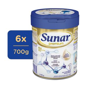 6x SUNAR Premium 1 Mlieko počiatočné 700 g VP-F172379