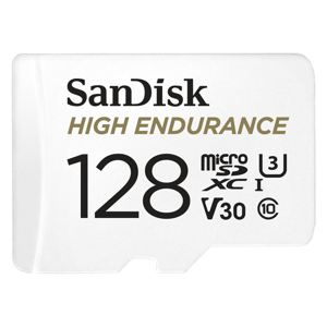 SanDisk High Endurance Video MicroSDXC 128GB Class 10 U3 V30 (r100/w40) - Pamäťová karta + adaptér