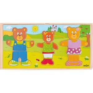 Woody Woody Drevené puzzle Obleč si svoju Medvediu rodinku - šatník OLP102190810 - Puzzle