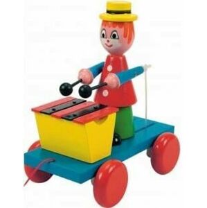 Woody Woody Ťahací klaun s xylofónom OLP102190198 - Drevené hračky