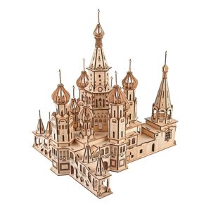 Woodcraft construction kit Drevené 3D puzzle Chrám Vasila Blaženého XE-G013 - 3D skladačka