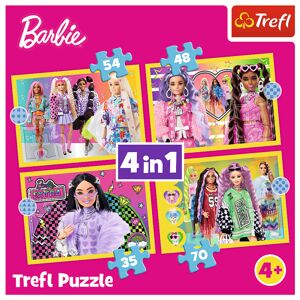 Trefl Trefl Puzzle 4v1 - Šťastný svet Barbie / Mattel, Barbie 34626