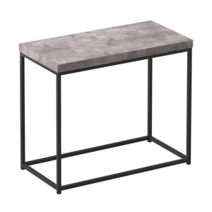 TENDER CI/BE - Príručný stolík oceľ/drevo, farba betón/čierna