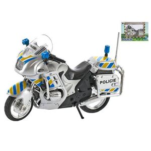 MIKRO -  Motorka policajná 12cm kov na voľný chod v krabičke 65901 - Motorka