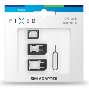 FIXED Adaptér SIM kariet nanoSIM na microSIM a miniSIM karty/z microSIM na mini SIM FIXA-SIM - Adaptér na SIM karty