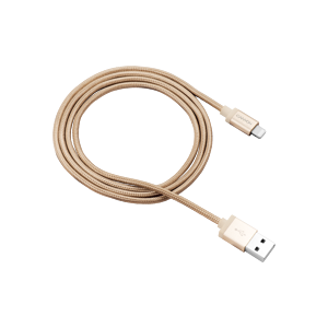 Canyon 1m zlatý opletený CNS-MFIC3GO - lightning USB kábel na iPhone MFI