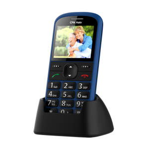 CPA HALO 21 Senior modrý TELMY1021BL - Mobilný telefón s nabíjacím stojanom