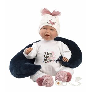 Llorens Llorens 74050 NEW BORN - realistická bábika bábätko so zvukmi a mäkkým látkovým telom - 42 MA4-74050