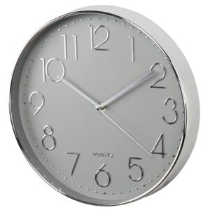 Hama 186390 - Hama Elegance nástenné hodiny, priemer 30 cm, tichý chod, strieborné/šedé