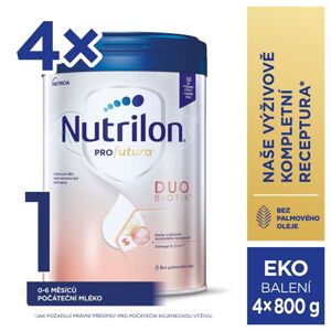 4x NUTRILON Profutura DUOBIOTIK 1 počiatočné dojčenské mlieko 800 g 0+ VP-F161460