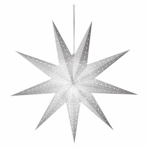 Emos LED hviezda papierová závesná, biela, 60 cm, vnútorná - Vianočná dekorácia