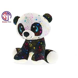 MIKRO -  Panda Star Sparkle plyšová 35cm sediaci 0m+ 93518 - plyšová hračka