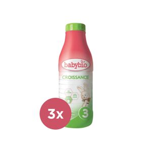 3x BABYBIO Croissance 3 tekuté dojčenské bio mlieko 1 l VP-F172992