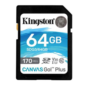 Kingston Canvas Go Plus SDXC 64GB class 10 UHS-I (r170MB,w70MB) - Pamäťová karta SD